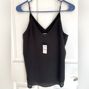 Express Black V Neck Downtown Cami Size XS NWT